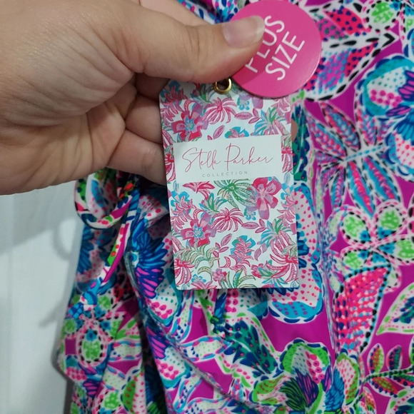 NWT Stella Parker Collection Plus Size Multicolor Floral Two Piece Swim Size 22W - Picture 8 of 11